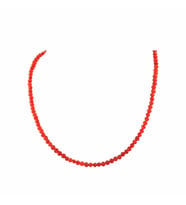 Kırmızı Akik Doğal Taş Kolye 65cm - 6mm