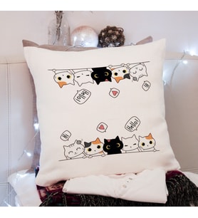 Kedi Tasarımlı Yastık