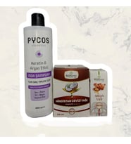 Hindistan cevizi yağı+argan yağı+ Keratin argan etkili mor şampuan
