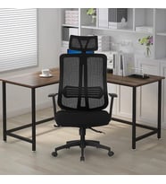 Yüksek Sırtlı Döner Yönetici Ofis Koltuğu, Ergonomik Bel Desteği, Ayarlanabilir Kafalık, 3D Kolçak
