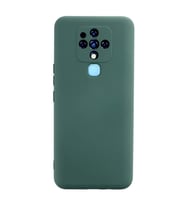 Newface Tecno Camon 16 Kılıf Nano içi Kadife Silikon - Koyu Yeşil