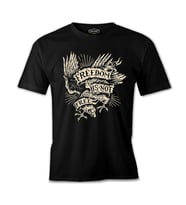 Eagle Freedom is not Free Siyah Erkek Tshirt