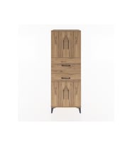 Hyperion Dolap 3 Raflı 2 Çekmeceli 4 Kapaklı 60x44x163 Çam-Çam