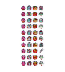 Sticker Kabartmalı Stiker Defter, Planlayıcı Kamera Valiz Şemsiye (cb486) 16x7 cm