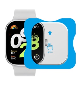 Redmi Watch 4 Uyumlu Kolay Takılabilir Takma Aparatlı Temperli Cam Ekran Koruyucu