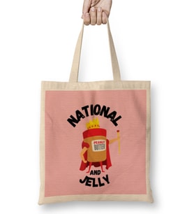 National Peanut Butter and Jelly Day Bez Çanta Uzun Saplı