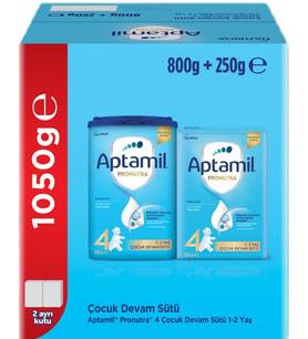 Nutrıcıa Aptamil Pronutra 800GR+250GR Toplam: 1050GR Devam Sütü No:4 (1 Yaş ve Üzeri) Avantaj Pk