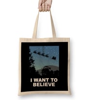 Christmas I Want To Believe Sleigh Bez Çanta Uzun Saplı