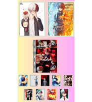 Shoto todoroki Poster A3 ,2 adet defter A4 1adet , fotokart 9 adet