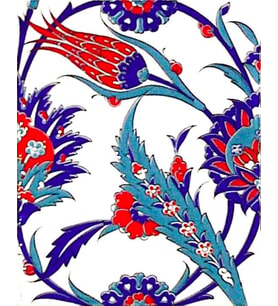 Armada Çini 20x25 Cm Ac 313 Lale Desenli Kütahya Çini Seramik Karo