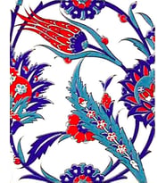 Armada Çini 20x25 Cm Ac 313 Lale Desenli Kütahya Çini Seramik Karo