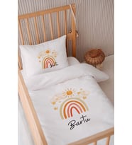 %100 Pamuk Saten Isme Özel 100x150 Bebek Yatak Nevresim Seti
