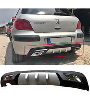 Peugeot 307 Difüzör Difizör Gri + Kare Egzoz Görünüm C Tip