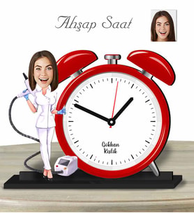 Kişiye Özel Ahşap Saat-Güzellik Uzmanı Kadın-1