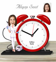 Kişiye Özel Ahşap Saat-Güzellik Uzmanı Kadın-1