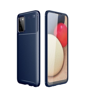 Samsung Galaxy A02s Kılıf Auto Focus Karbon Kapak - Lacivert
