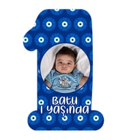 1 Yaşında Nazar Boncuğu Temalı 6X9 Magnet