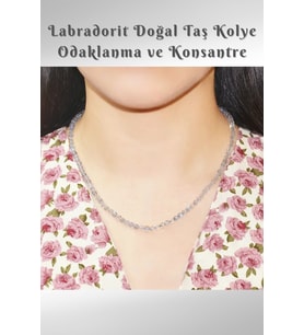Nelleovana Labradorit Doğal Taş Kolye ( Odaklanmayı Ve Konsantre ) 4 Mm Aa Kalite