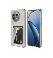 Teknomoda Tecno Spark 30 PRO Kılıf Kartlıklı Anti Şok Korumalı Şeffaf Silikon (KL7) (Füme)