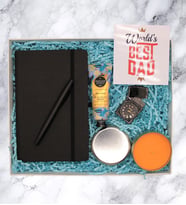 BEST DAD HEDİYE SETİ - SAATLİ ÇAKMAK & DEFTER & ROLLER KALEM & EL KREMİ & MUM