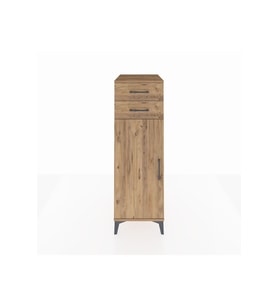 Kronos Dolap 2 Raflı 2 Çekmeceli Tek Kapaklı 44x59x134 Çam-Çam