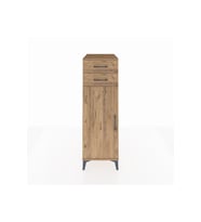 Kronos Dolap 2 Raflı 2 Çekmeceli Tek Kapaklı 44x59x134 Çam-Çam