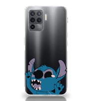 Oppo Reno 5 Lite Uyumlu Stitch Desenli Şeffaf Telefon Kılıfı