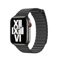 Apple Watch 42mm Uyumlu Kordon Suni Deri Bakla Tasarımlı KRD-09 Kayış