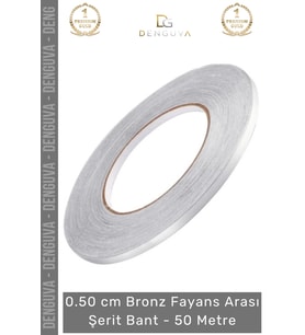 #ŞeritBant Kendinden Yapışkanlı Dekoratif 0.50cm 50 Metre Şık Karo Zemin Duvar Bronz Fayans Arası Şe