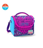 Coral High Kids Pembe Mor Kalp Desenli Thermo Beslenme Çantası 11740