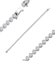 2.74ct (E-F vs) Pırlanta Su Yolu Bileklik