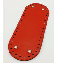 Angel Çanta Aksesuar Suni Deri Kırmızı Renk 30X12 cm Oval Çanta Tabanı (Gümüş Aparatlı)