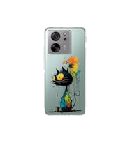 Xiaomi Mi 13T ile Uyumlu Splash Kedi Tasarımlı Şeffaf Silikon Kılıf