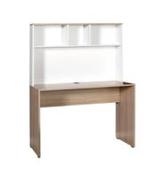 Adore Mobilya Base Raflı Çalışma Masası-İtalyan Meşe-Mat Beyaz 110x149x52 cm (GxYxD)