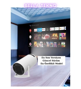 Taşınabilir Android Projeksiyon Cihazı, HDMI ve USB ile Full Bağlantı