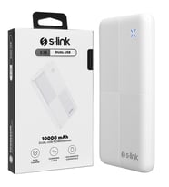 S-Link IP-G12N 10.000 mAh Slim Powerbank - Type-C & Micro-USB Girişli Beyaz