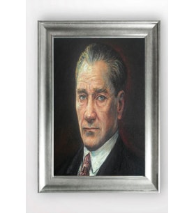 Gümüş Çerçeveli Atatürk Tablo a342