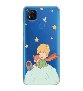 Xiaomi Redmi 9C / 10A Uyumlu Küçük Prens Tasarımlı Şeffaf Telefon Kılıfı