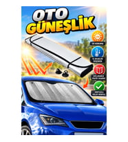 Katlanabilir Oto Ön Cam Güneşliği UV ve Güneş Koruyucu Vantuzlu Fiat Egea Toyota Corolla Dacia Duste