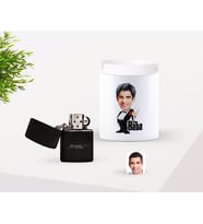 BK Gift Kişiye Özel Babalar Günü Hediyesi Godfather Baba Karikatürlü Seramik Kül Tablası ve Benzinli Çakmak Seti-1 (Model 1)