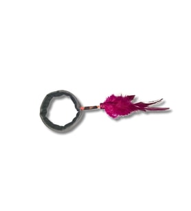 ColasFelis Ring Zilli Matatabili El Yapımı Kedi Oyuncağı 20 x 9 cm (Mavi)