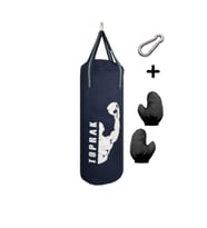 6-9 Yaş Boks Torbası 50Cm Çocuk Boks Torbası Eldiven+Karabina Hediyeli Lacivert