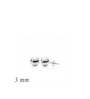 925 Ayar Gümüş Top Küpe - 3 mm