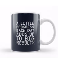 A Little Progress Each Day Adds Up Gym Inspiratio Kupa Bardak Porselen