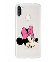 Samsung Galaxy A11   Kapak Minnie Mouse Tasarımlı Şeffaf Silikon Kılıf