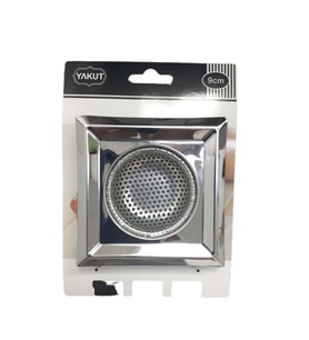 YAKUT PASLANMAZ KARE LAVABO SÜZGEÇİ 9CM