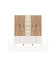 Arges Dolap 9 Raflı 10 Çekmeceli 2 Askılı 220x30x243 Aytaşı-Çam/Aytaşı