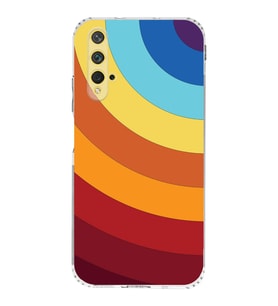 Huawei Nova 5t  Kamera korumalı Kapak Renk Cümbüşü Tasarımlı  Şeffaf Kılıf