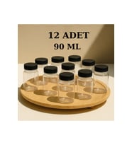 Detox -Meyve Suları Smoothie'ler Diyet Sporcu Içeceği ve Pet şeffaf Meyve Suyu Şişesi 12 Adetli 90ml