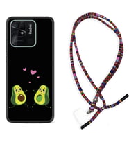 Xiaomi Redmi Note 7 8 9 Pro 10 2022 10 Pro 10S Kılıf Boyun Asklı Rasta Silikon Aşık Avokadolar 1642